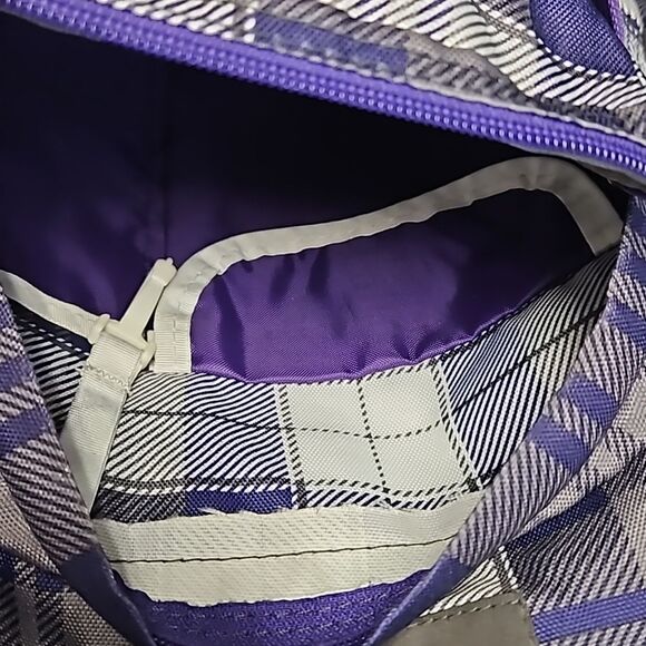 TRANS by Jansport TM60 Supermax Backpack Purple Plaid Travel School main image 6
